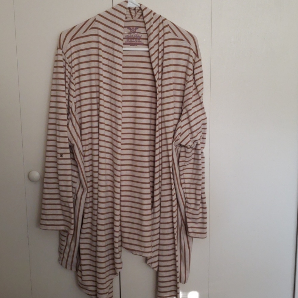 Jersey knit open front cardigan